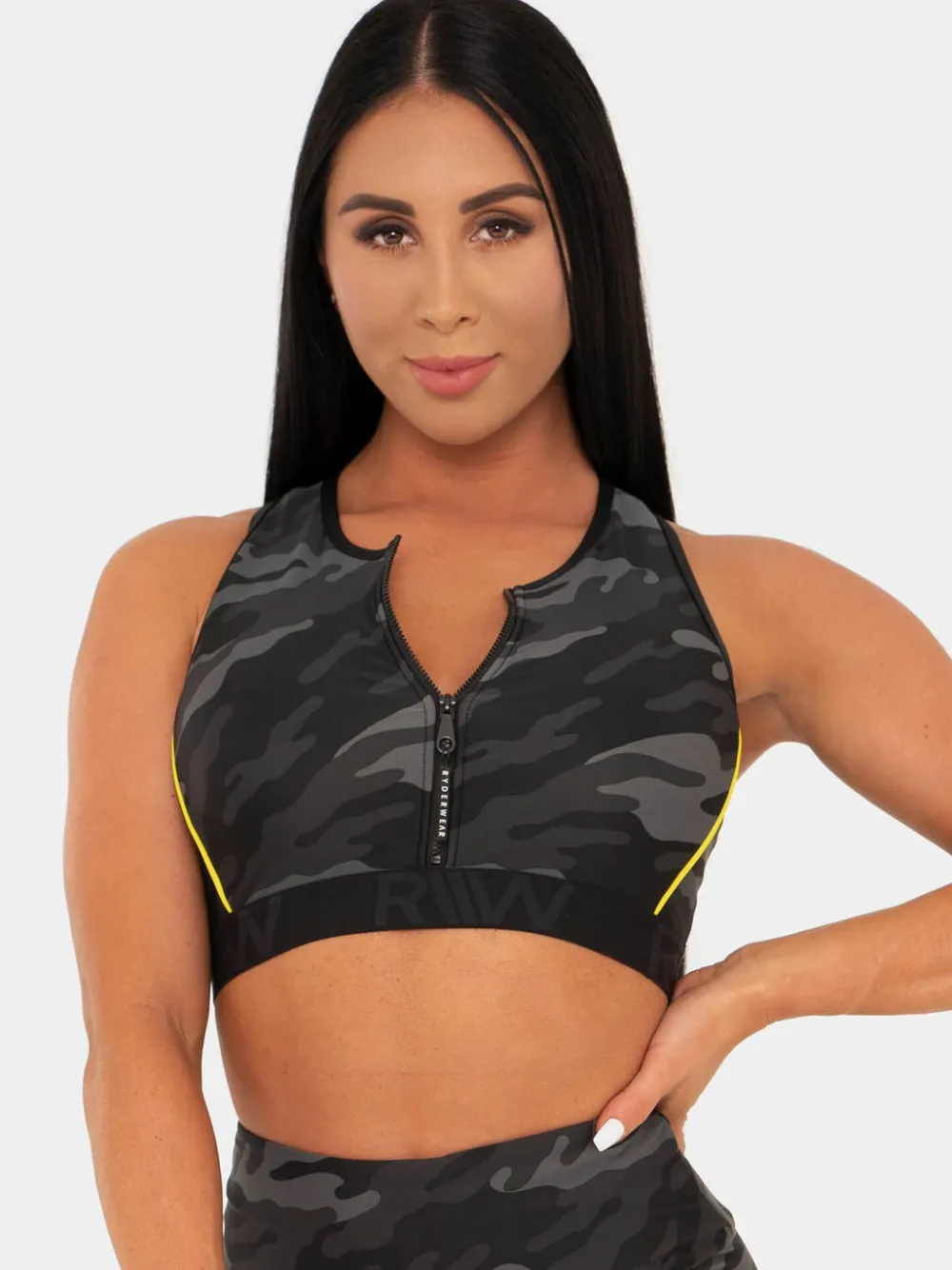 Women Ryderwear Sports Bras | BF Zip Up port Bra