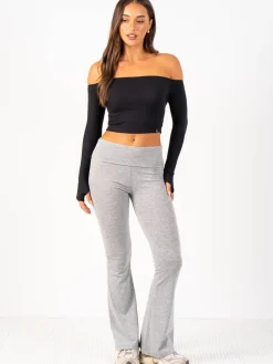Women Ryderwear Tops | Ribbed Off houder ong eeve Top