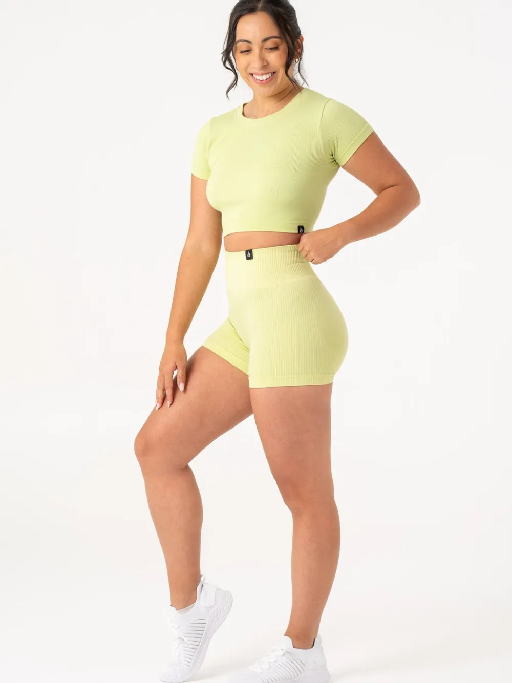 Women Ryderwear Gym Shorts|Womens Seamless | Rib crunch eae hort