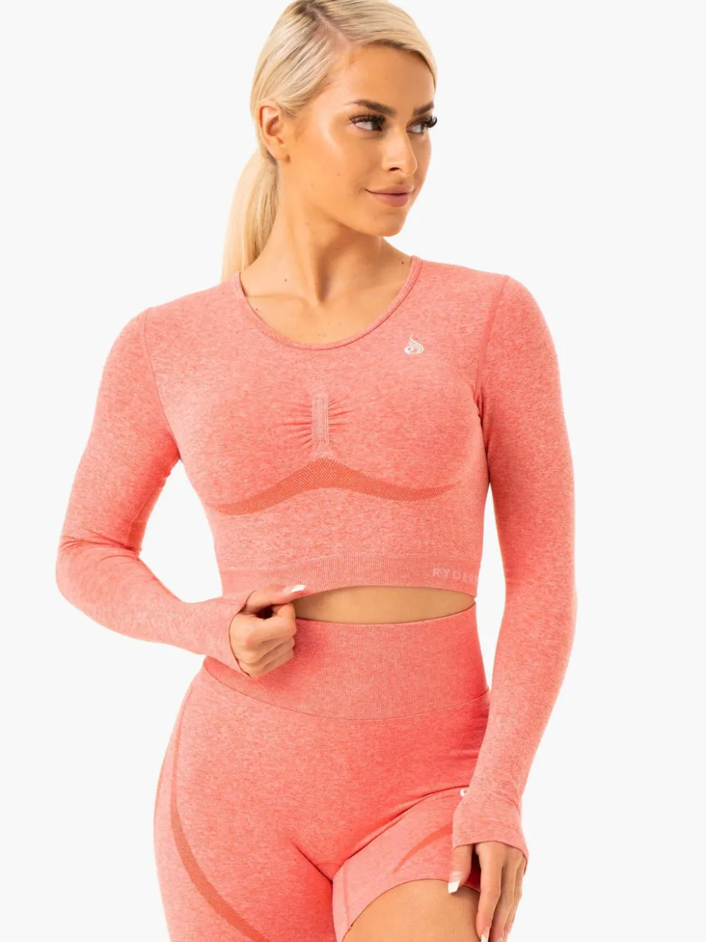 Women Ryderwear Tops|Womens Seamless | tape eae ong eeve Top