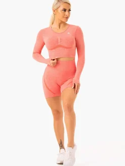 Women Ryderwear Tops|Womens Seamless | tape eae ong eeve Top