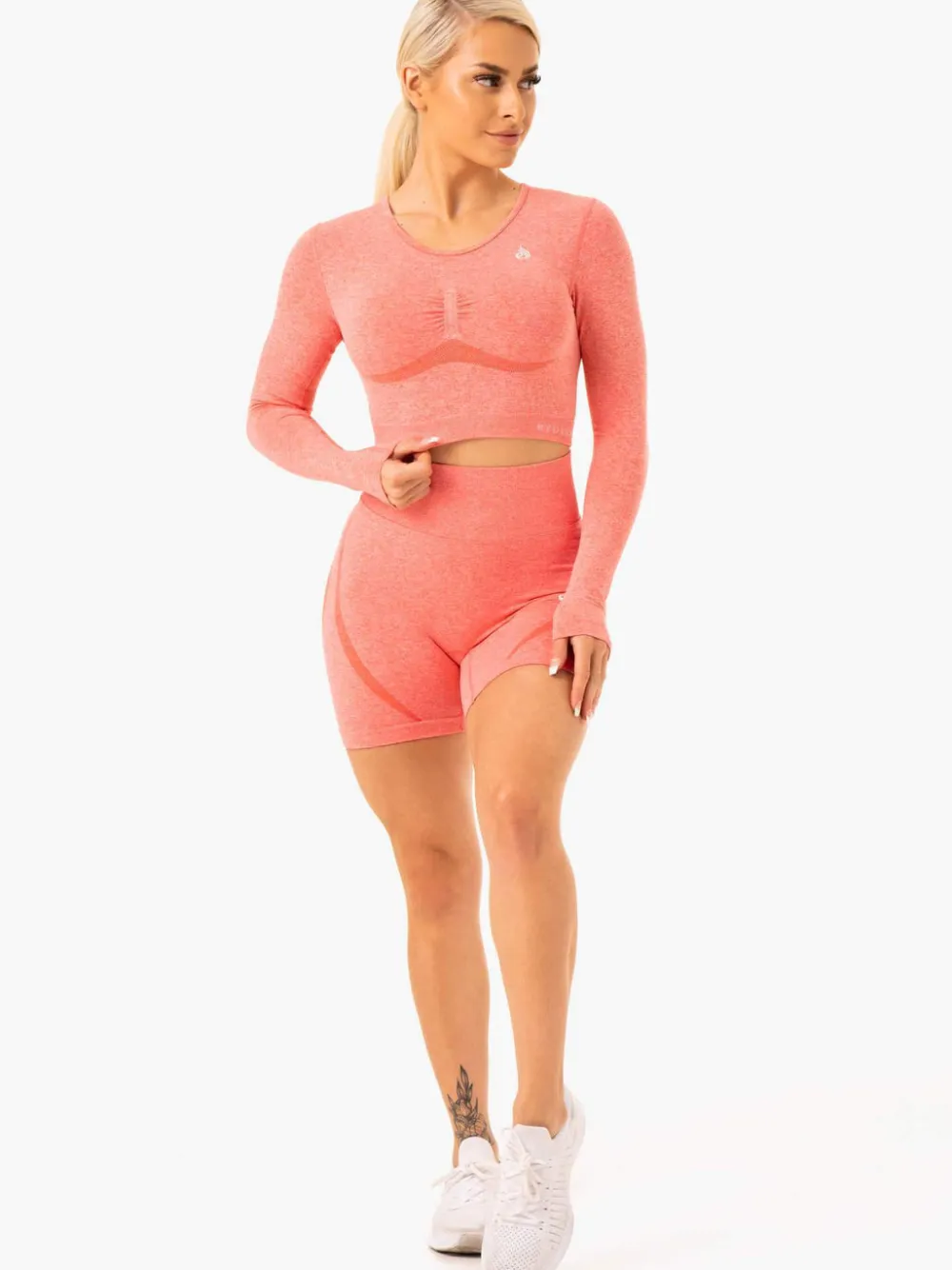 Women Ryderwear Tops|Womens Seamless | tape eae ong eeve Top