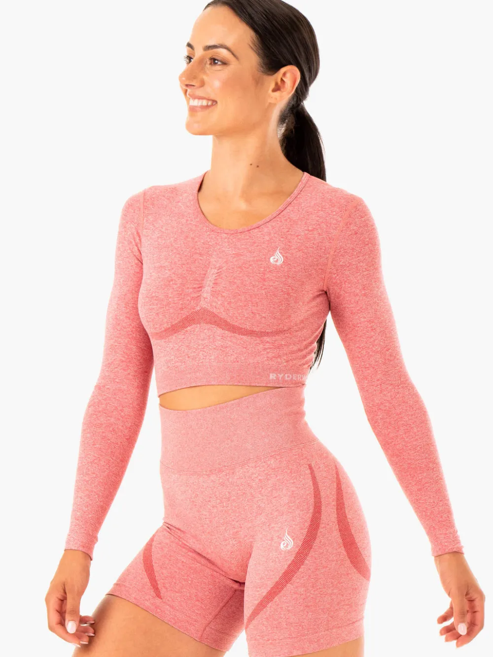 Women Ryderwear Tops|Womens Seamless | tape eae ong eeve Top
