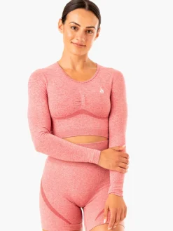 Women Ryderwear Tops|Womens Seamless | tape eae ong eeve Top