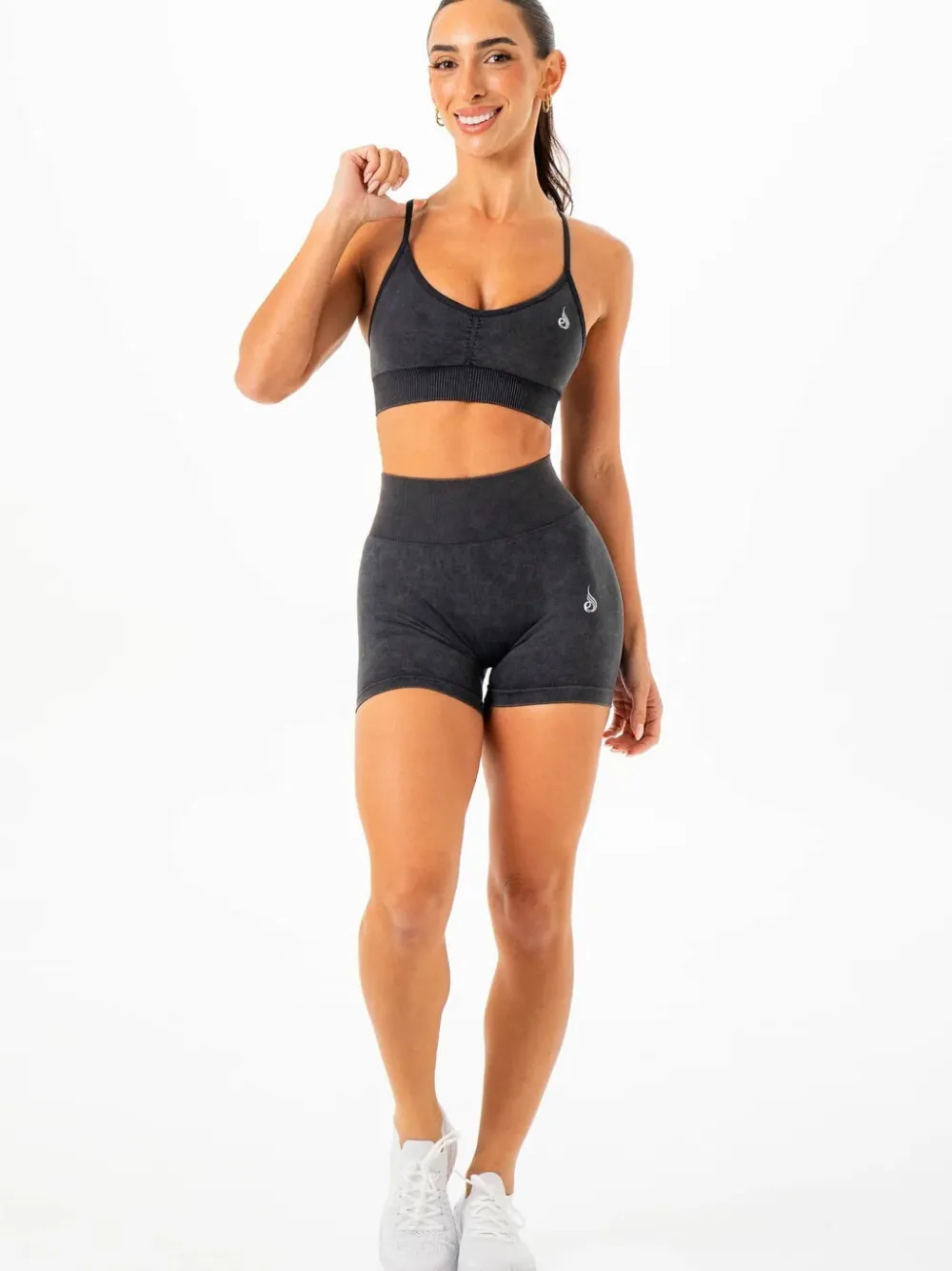 Women Ryderwear Gym Shorts|Stonewash Seamless | tonewah crunch eae hort