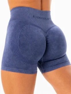 Women Ryderwear Gym Shorts|Stonewash Seamless | tonewah crunch eae hort