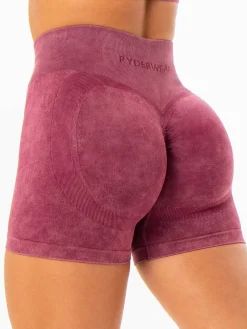 Women Ryderwear Gym Shorts|Stonewash Seamless | tonewah crunch eae hort