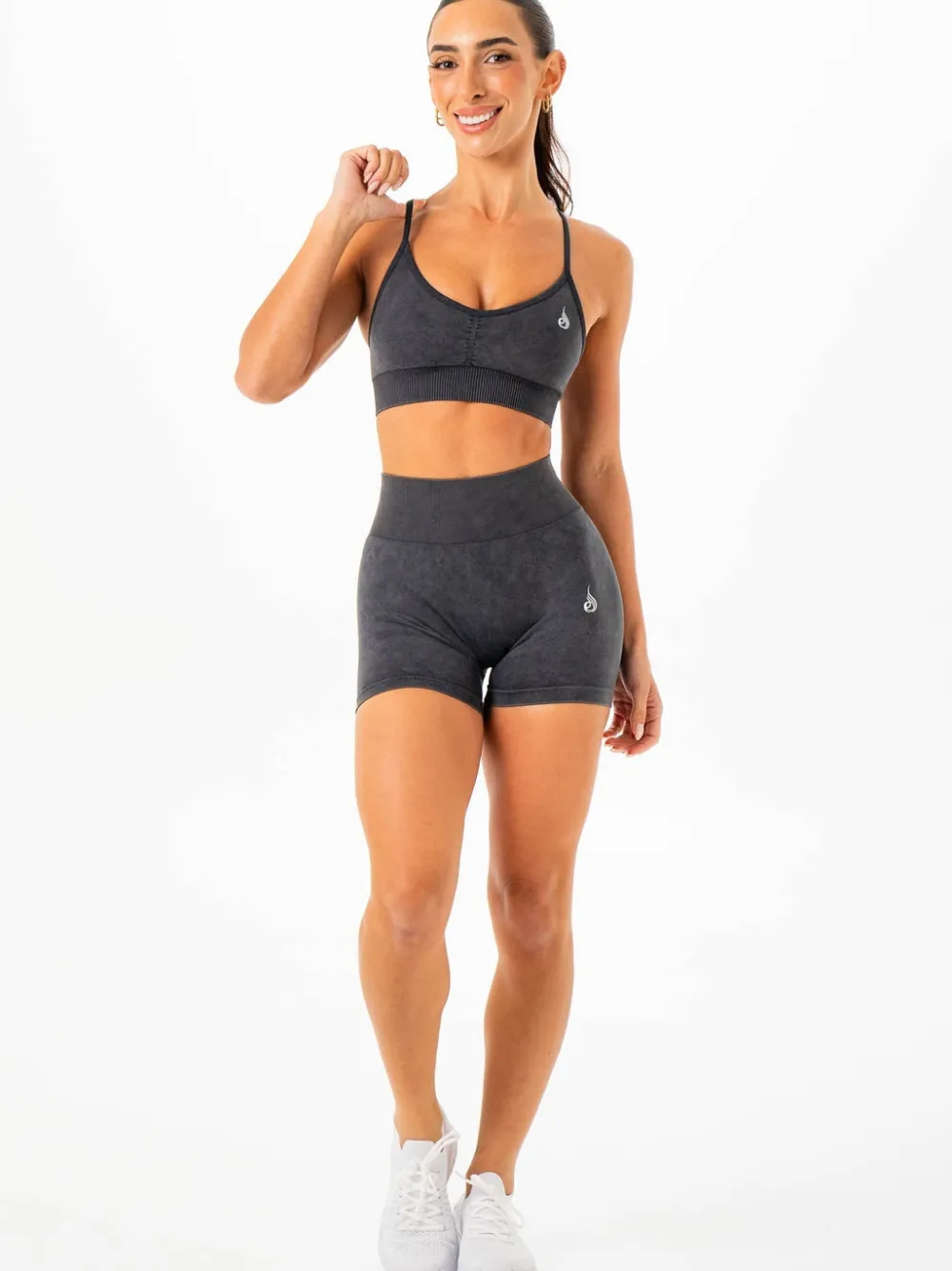 Women Ryderwear Gym Shorts|Stonewash Seamless | tonewah crunch eae hort