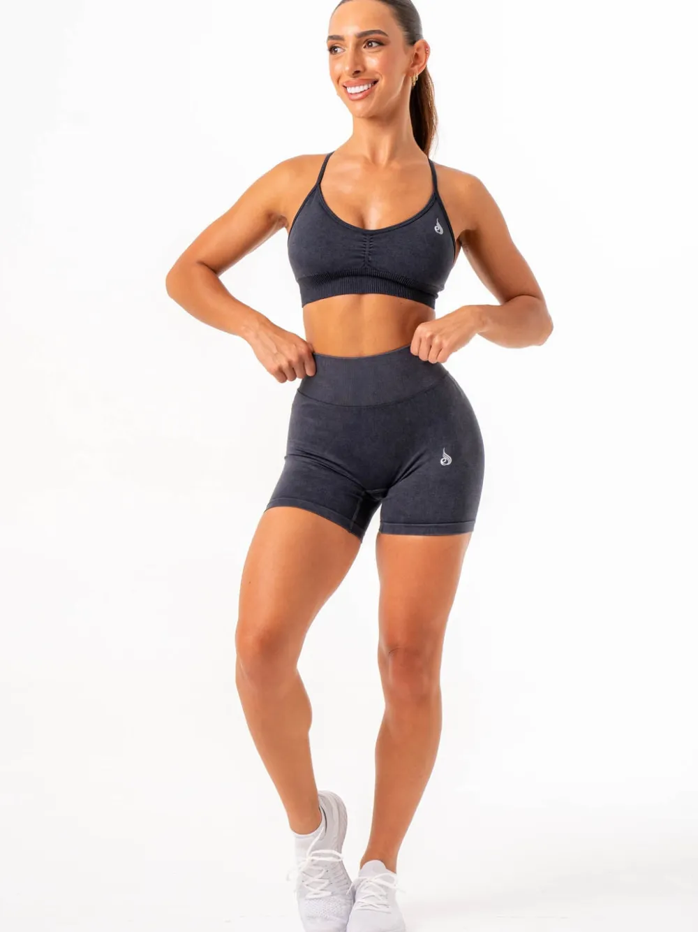 Women Ryderwear Gym Shorts|Stonewash Seamless | tonewah crunch eae hort